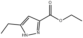 5-乙基-1H-吡唑-3-羧酸乙酯, 26308-40-7, 结构式