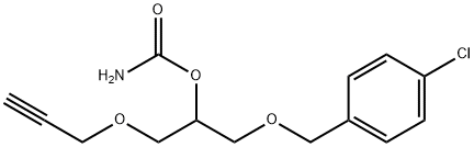 1-[(p-Chlorobenzyl)oxy]-3-(2-propynyloxy)-2-propanol carbamate Structure