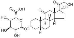 TETRAHYDROCORTISONE 3-(B-D-*GLUCURONIDE) 化学構造式