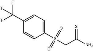 2-[[4-(TRIFLUOROMETHYL)PHENYL]SULPHONYL]ETHANETHIOAMIDE 化学構造式