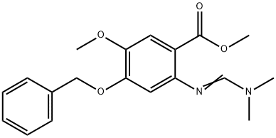 (E)-Methyl 4-(benzyloxy)-2-((diMethylaMino)MethyleneaMino)-5-Methoxybenzoate 化学構造式