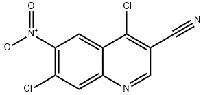 3-Quinolinecarbonitrile, 4,7-dichloro-6-nitro- 结构式