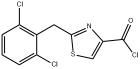 2-(2,6-二氯苄基)-1,3-噻唑-4-羰酰氯, 263157-86-4, 结构式