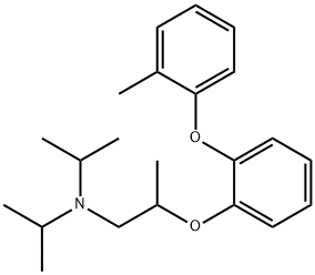 N,N-ジイソプロピル-2-[o-(o-トリルオキシ)フェノキシ]プロピルアミン 化学構造式