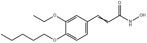 3-(3-エトキシ-4-ペントキシフェニル)-2-プロペンヒドロキサム酸 化学構造式