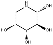 2,3,4,5-Piperidinetetrol, (2R,3S,4R,5R)- (9CI) 化学構造式