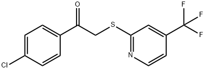 ETHANONE, 1-(4-CHLOROPHENYL)-2-[[4-(TRIFLUOROMETHYL)-2-PYRIDINYL]THIO]- 结构式