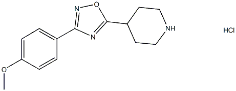 4-[3-(4-Methoxyphenyl)-1,2,4-oxadiazol-5-yl]piperidinehydrochloride 结构式