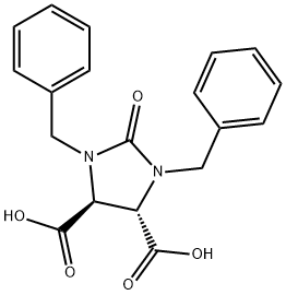 1,3-DIBENZYL-2-OXOIMIDAZOLIDINE-4,5-DICARBOXYLIC ACID, 26339-40-2, 结构式