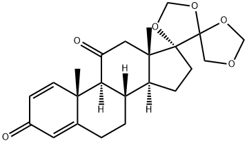 17,20:20,21-Bis[Methylenebis(oxy)]-pregna-1,4-diene-3,11-dione Structure