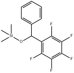 Benzene, 1,2,3,4,5-pentafluoro-6-[phenyl[(trimethylsilyl)oxy]methyl]- Structure