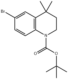 tert-butyl 6-broMo-4,4-diMethyl-3,4-dihydroquinoline-1(2H)-carboxylate 化学構造式