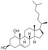 コレスタ-5-エン-1α,3β-ジオール 化学構造式