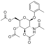 邻甲基苯基-2-乙酰氨基,3,4,6-O-三乙酰基-2-脱氧-BETA-D-吡喃葡萄糖苷 结构式