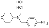 N-[(4-AMINOPHENYL)METHYL]TETRAHYDRO-N-METHYL-2H-PYRAN-4-AMINE DIHYDROCHLORIDE 化学構造式