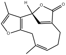 (R,7Z)-4,8,9,12-Tetrahydro-3,11-dimethyl-6H-4,7-methenofuro[3,2-c]oxacycloundecin-6-one,26379-18-0,结构式