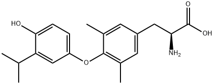 3,5-dimethyl-3'-isopropyl-L-thyronine 化学構造式