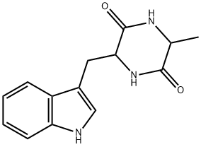 3-(1H-Indol-3-ylmethyl)-6-methyl-2,5-piperazinedione Structure