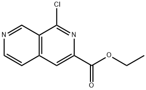 1-クロロ-2,7-ナフチリジン-3-カルボン酸エチル 化学構造式
