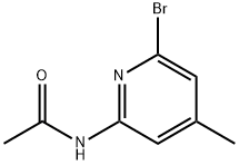 2-Bromoo-4-methyl-6-acetaminopyridine Struktur