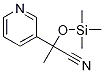 2-pyridin-3-yl-2-trimethylsilanyloxy-propionitrile Struktur