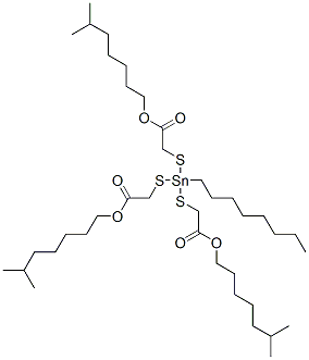 三(异辛氧羰甲硫基)辛基锡, 26401-86-5, 结构式