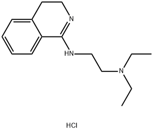N'-(3,4-dihydro-1-isoquinolyl)-N,N-diethylethylenediamine dihydrochloride 化学構造式