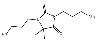 1,3-BIS(3-AMINOPROPYL)-5,5-DIMETHYLIMIDAZOLIDINE-2,4-DIONE, 26412-79-3, 结构式