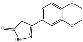 3-(3,4-二甲氧基苯基)-4,5-二氢-1H-吡唑-5-酮,264208-47-1,结构式