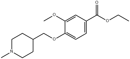 4-((1-甲基哌啶-4-基)甲氧基)-3-甲氧基苯甲酸乙酯,264208-60-8,结构式