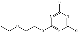 2,4-dichloro-6-(2-ethoxyethoxy)-1,3,5-triazine Struktur