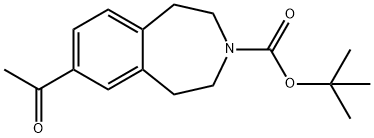 tert-Butyl7-acetyl-2,3,4,5-tetrahydro-1H-3-benzazepine-3-carboxylate Structure