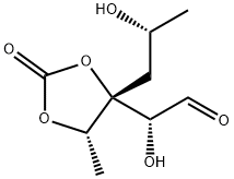 (R)-2-Hydroxy-2-[(4R,5S)-4-[(R)-2-hydroxypropyl]-5-methyl-2-oxo-1,3-dioxolan-4-yl]acetaldehyde,26428-87-5,结构式