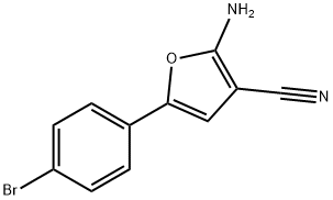 2-氨基-5-(4-溴苯基)呋喃-3-甲腈, 26454-86-4, 结构式