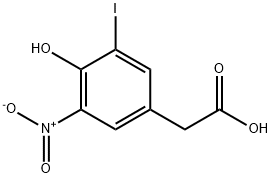 4-羟基-3-碘-5-硝基苯乙酸,2646-51-7,结构式