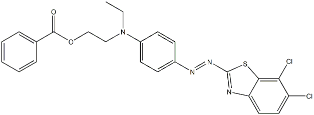 Ethanol, 2-[[4-[(6,7-dichloro-2-benzothiazolyl)azo]phenyl] ethylamino]-, benzoate(ester) Structure