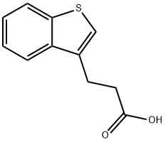 ベンゾ[b]チオフェン-3-プロピオン酸 化学構造式