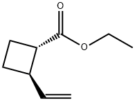 Cyclobutanecarboxylic acid, 2-ethenyl-, ethyl ester, (1S,2R)- (9CI) Structure