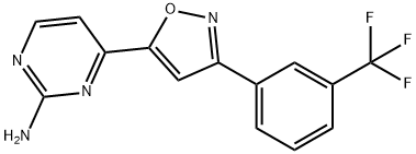 4-[3-[3-(TRIFLUOROMETHYL)PHENYL]ISOXAZOL-5-YL]PYRIMIDIN-2-AMINE Structure