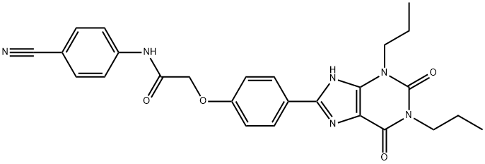 8-[4-[((4-Cyanophenyl)carbamoylmethyl)oxy]phenyl]-1,3-di(n-propyl)xanthine  hydrate price.