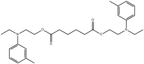 bis[2-[ethyl(3-methylphenyl)amino]ethyl] adipate Structure