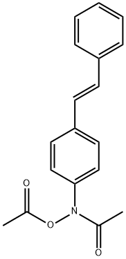 trans-N,O-Diacetyl-N-(p-styrylphenyl)hydroxylamine 结构式
