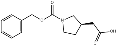 (R)-1-Boc-3-pyrrolidineacetic acid Structure