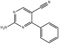 2-AMINO-4-PHENYLPYRIMIDINE-5-CARBONITRILE Structure