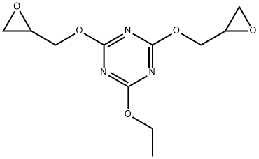 2-エトキシ-4,6-ビス(オキシラン-2-イルメトキシ)-1,3,5-トリアジン 化学構造式