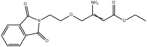 Ethyl 3-amino-4-(2-phthalimidoethoxy)crotonate Struktur
