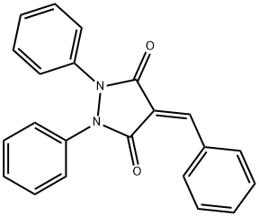 1,2-Diphenyl-4-(phenylmethylene)-3,5-pyrazolidinedione Structure