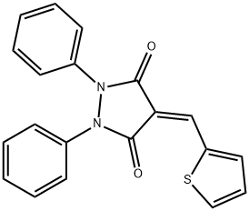 1,2-Diphenyl-4-(2-thienylmethylene)-3,5-pyrazolidinedione,2652-81-5,结构式
