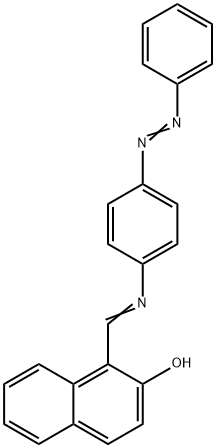 1-[(E)-((4-[(E)-Phenyldiazenyl]phenyl)imino)methyl]-2-naphthol Struktur