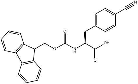 4-氰基-N-FMOC-DL-苯丙氨酸,265321-37-7,结构式